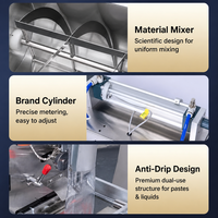 Machine d'emballage entièrement automatique et facile à utiliser pour liquides et pâtes, avec fonctions de remplissage/emballage/scellage pour sauces alimentaires et liquides