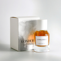 Bouteille de parfum en verre ronde vide de luxe BAIDE 30ml 50ml 100ml avec pulvérisateur à pompe bouchon noir blanc