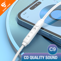 Écouteurs intra-auriculaires filaires SOMIC TONE C9 Type-C, qualité sonore HiFi, microphone haute définition, puce numérique ENC, étanchéité IPX4, LHDC