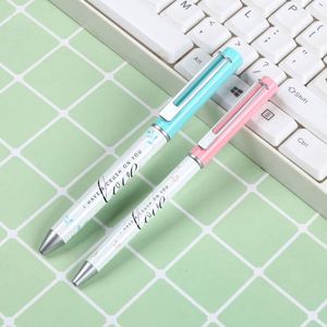 Cute Couple Blue and Pink Metallic Ballpoint <b>Pen</b> with Custom Logo 0.5mm Writing Width Wholesale for Schools and Office Use - Product Image 6