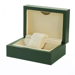 Caja de Reloj de Cuero Verde de Alta Gama con Logotipo Personalizado, Caja de Empaque Única <span class=keywords><strong>para</strong></span> <span class=keywords><strong>Relojes</strong></span>, Adecuada <span class=keywords><strong>para</strong></span> Joyerías - Product Image 3