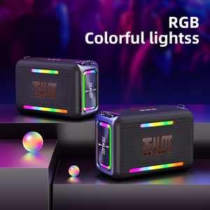Zealot S95 Altavoz Portátil para Exteriores con Iluminación LED RGB de 120W, Sonido Estéreo y Bajos Superpotentes para Fiestas de <span class=keywords><strong>Karaoke</strong></span> - Product Image 4