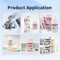 Étiquettes BOPP mates violettes imprimées sur mesure, résistantes à la déchirure, impression flexographique, autocollantes pour bouteilles de produits de santé