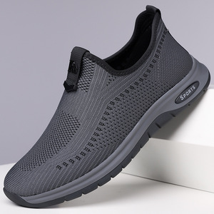 Zapatillas Deportivas Transpirables de Malla para Hombre, con Suela Suave, para Correr, Color Negro y Gris, para Uso Casual de Adultos - Product Image 1