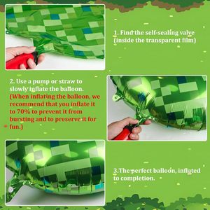 Superventas 12 unids/set verde camuflaje Digital Pixel globos decoración de fiesta de <span class=keywords><strong>cumpleaños</strong></span> para niños conjunto de globos - Product Image 5
