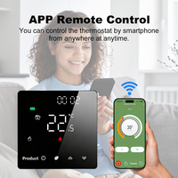 Termostato Inteligente WiFi Inalámbrico para Calefacción por Suelo Radiante (Agua/Eléctrico) y Caldera de Gas, Compatible con la Aplicación Tuya, Alexa, Google y Alice