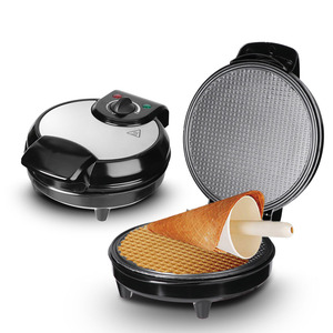 เครื่องทำวาฟเฟิลเตาไฟฟ้าแบบสองด้านเคลือบสารกันติดปิดอัตโนมัติเพื่อความปลอดภัย 1000-1500W มาตรฐานยุโรป 220V - Product Image 1