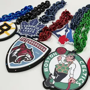 Custom Baseball Ice Hockey Football Club 8'' NCAA Oversized Foam Necklace LOGO 3D EVA Foam Fan NFL Chains