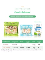 Sacs refermables en PETCPP à motif de dessin animé, pochettes hermétiques mignonnes, petits emballages pour biscuits, collations, aliments, bijoux, masques, sacs à fermeture éclair