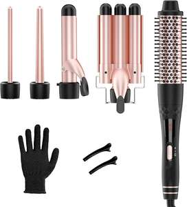 Fer à friser triple baril OEM avec pinces, fer à friser à 5 barils, ondulateur triple baril 28 mm - Product Image 2