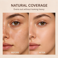 Primer Cair Foundation BB CC Cream Baru, Coverage Tinggi, Tahan Lama 12 Jam, Menyamarkan Pori-pori, Melembapkan, Ringan, Base Makeup Wajah