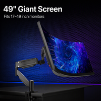 Support de moniteur grand écran réglable en hauteur par pression d'air, capacité de charge 21 kg, en fer laminé à froid, pour écrans de 17 à 49 pouces - Meilleure vente