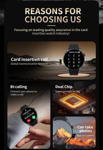 Nouvelle montre connectée BW16 avec Wifi mondial, caméra, batterie 400 mAh, carte SIM, appels Bluetooth, écran IPS, fonction <span class=keywords><strong>de</strong></span> réponse aux appels - Product Image 5