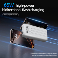 Batterie externe grande capacité en gros 40000 mAh, charge rapide, ventilateur rechargeable, chargeur de téléphone, batterie externe portable 40000 mAh