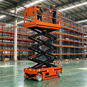 Plateforme élévatrice télescopique à ciseaux mini-poids lourds de 4,8 m, 9 m, 12 m, 16 m, capacité 500 kg, 1500 kg, pour la logistique portuaire (vente en gros) - Product Image 3