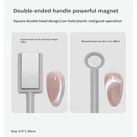 Outil magnétique portable à double tête pour ongles, effet 3D lignes et bandes, bâton magnétique puissant pour vernis gel, effet œil de chat, pour manucure des mains