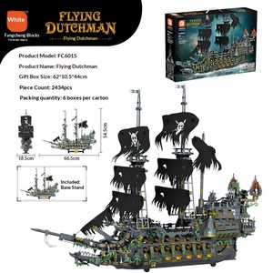 Blocs de construction de bateau <span class=keywords><strong>pirate</strong></span> Flying Dutchman en ABS Fangcheng FC6015, jouet de bricolage pour garçons, modèle décoratif - Product Image 1