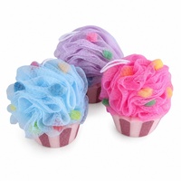 Coloré Princesse-Style Corps Exfoliant Bain Éponge Boule Durable Moussant maille Brosse Adultes Enfants Mignon Bulket Forme Éponge De Bain