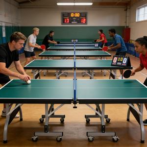 Vente flash Tables <span class=keywords><strong>de</strong></span> tennis <span class=keywords><strong>de</strong></span> haute densité Tables <span class=keywords><strong>de</strong></span> <span class=keywords><strong>ping</strong></span>-<span class=keywords><strong>pong</strong></span> pour stade Entraînement et matchs <span class=keywords><strong>de</strong></span> compétition professionnels à haute intensité - Product Image 1