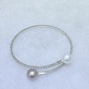 Bracelet en perles pures sans défaut de 10-11 mm, version coréenne, tendance, frais, petit bracelet ouvert, célébrité d'Internet - Product Image 2