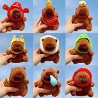 Porte-clés en peluche Capybara mignon pour voiture, jouets breloques, poupée Capibala, porte-clés en peluche doux, jouet animal en peluche