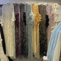 Robe de soirée longue de luxe perlée ODM, style caftan arabe de Dubaï, jalabiya, kaftan, tenue de mariée musulmane, robe de soirée