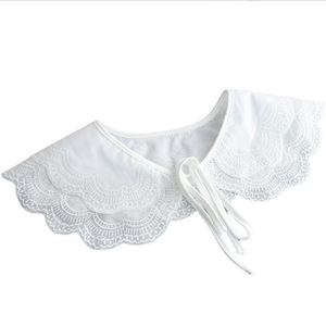 Accessori di abbigliamento multifunzionali eleganti donne ragazze ricamate disegni di fiori in pizzo staccabile scialle falso collo forgiato - Product Image 1