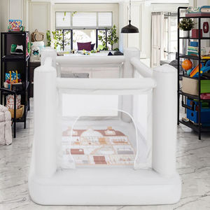 Castillo Inflable Blanco para Niños de 3 a 6 Años con Bomba Integrada, Casa de Brinco para Jugar - Product Image 1