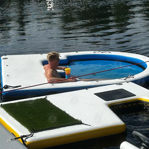 Hot Sale <strong>Floating</strong> Water Hammock Float Island <strong>Swimming</strong> Lounger <strong>Pool</strong> Summer Inflatable <strong>Floating</strong> Water <strong>Mat</strong> - Product Image 2