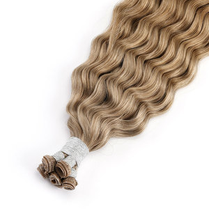 Extensioni <span class=keywords><strong>per</strong></span> <span class=keywords><strong>capelli</strong></span> umani Genius Weft 100% Remy, a doppia tessitura, con punte più spesse, invisibili, morbide, lisce, ondulate, ricce, <span class=keywords><strong>per</strong></span> uso professionale da donna - Product Image 2