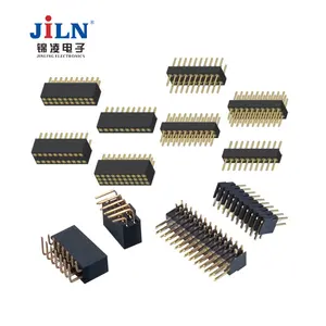 round pin header connector dual single double row female header 1.27mm pitch connector