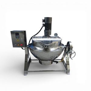 Olla de Cocina para la Industria Alimentaria de 600L, Olla Planetaria de Acero Inoxidable con Calentamiento Electromagnético Semiautomático y Mezclador - Product Image 1