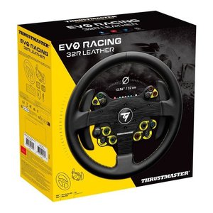 Volante simulador de conducción EVO Racing 32R con accesorios de cuero negro y amarillo 4060318 - Product Image 2