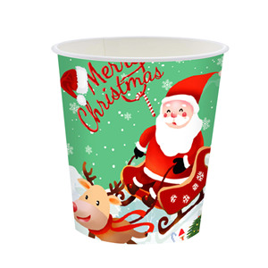 Christmas Santa Claus Sleigh Printed <b>Disposable</b> Tableware Paper <b>Plates</b> Cups Napkins Party Supplies Kit - Product Image 4
