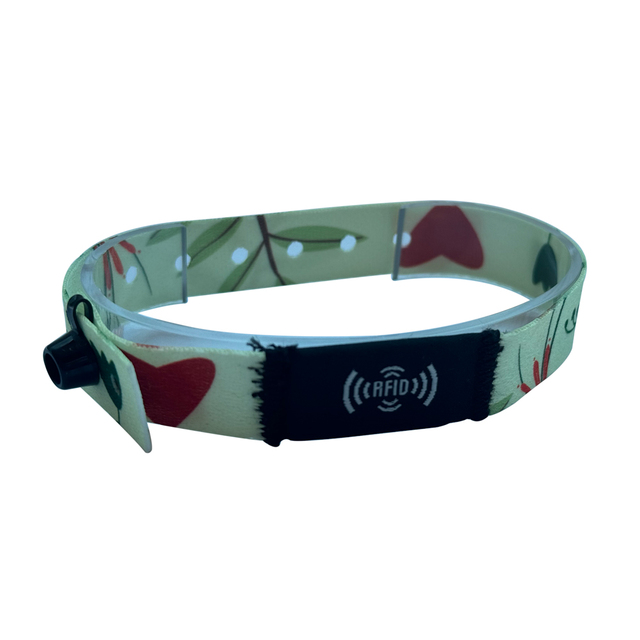 Factory One-Time Use RFID Wristband with Different Chip NFC Fabric Identification Tag for Events