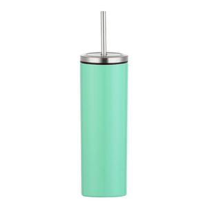 Gobelet droit de 600 ml avec revêtement intérieur 304 et couvercle à vis avec paille - Product Image 3