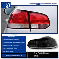 LKS 12V Nouveau feu arrière LED 6000K pour VW Golf 6 Mk6 avec animation de signal dynamique, feu stop arrière et marche arrière