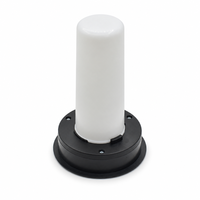Lampe à flamme solaire LED scintillante pour jardin avec panneau solaire, interrupteur, base noire, sans câblage, pour pelouse, cour, terrasse
