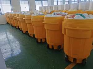 Roda ABS 95 Gal kualitas tinggi untuk lingkungan manajemen kebocoran minyak beroda penyelamatan Overpack <span class=keywords><strong>Kit</strong></span> tumpahan penyerap Drum - Product Image 6