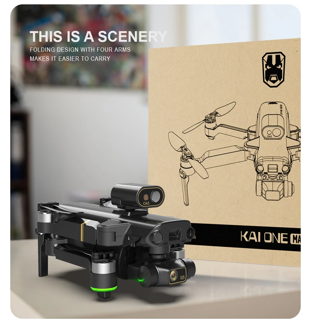KAI ONE MAX Drone, SCENER FOLDING DESIGN WITH FOUR ARMS MAKES IT EAS