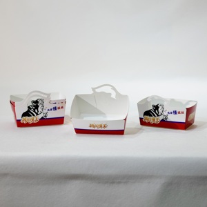 Contenedor de Alimentos de Cartón Ecológico Plegable Personalizado al por Mayor, Venta en Línea de <span class=keywords><strong>Comida</strong></span> Rápida - Product Image 1