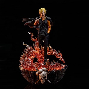 Juguetes de resina de PVC personalizados, sombrero de paja de juguete y acción de alta calidad, escena de batalla de la fuerza de tres guerras, figuras de Anime de una pieza Zoro <span class=keywords><strong>Sanji</strong></span> - Product Image 2