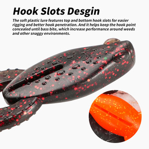 เหยื่อตกปลาแบบลอยน้ำ TPR Luya Frog Bait ทำจาก PVC แข็ง สำหรับตกปลาในทะเลสาบ ลำธาร น้ำเค็ม และแม่น้ำ - Product Image 3