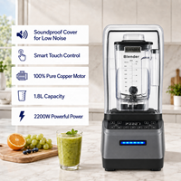 Blender commercial haute performance à grande vitesse avec lame en acier inoxydable, puissant pour les restaurants, les bars, les smoothies et les jus
