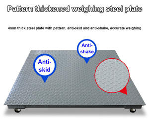 अनुकूलित आकार 60 "* 60" * 60 "6600 एलबीएस डिजिटल फ्लोर स्केल 1.5*1.5 मीटर 3 टन औद्योगिक मंजिल पैमाने - Product Image 2