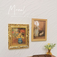 Scène de jeu miniature avec nourriture, modèle tengyazc, accessoires pour maison de poupée ob11, mini peinture à l'huile murale L192