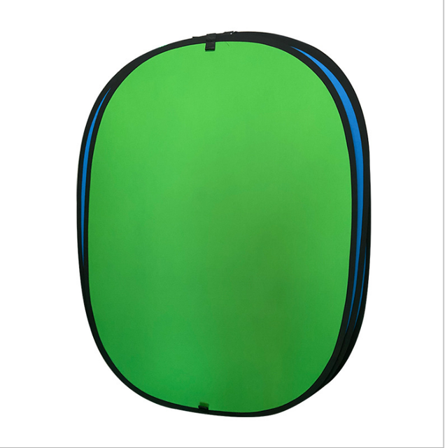 Washable Double-Sided Green Screen and Blue Screen 2-in-1 Collapsible and Reversible Background for Photography, Live Streaming
