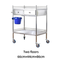 Chariot de traitement et de tatouage pliable à 4 roues en acier inoxydable de marque MK pour salon de beauté, vente en gros pour fabricants