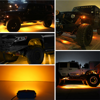 Camión todoterreno debajo del coche SUV Pickup Rock Light Pods Lámpara de doble cuerpo de aluminio Ip68 18W Led Rock Light Ámbar Pure White Rock Lights