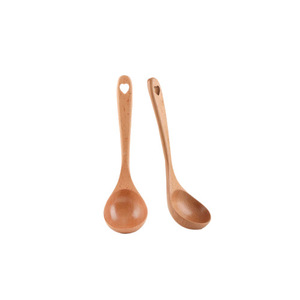 Beech Wood Spatula And Spoon Set 4 Pieces Kitchen Cooking Utensils For Wok And Soup - Product Image 5